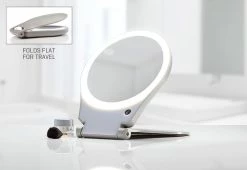 Buy ⌛ 10X Lighted Folding Travel Mirror by Floxite Company, Inc. 😀